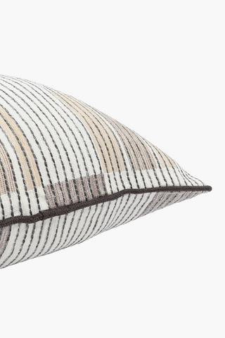 Extra Premium U+g Jacquard Blocks Feather Filled Scatter Cushion, 60x60cm