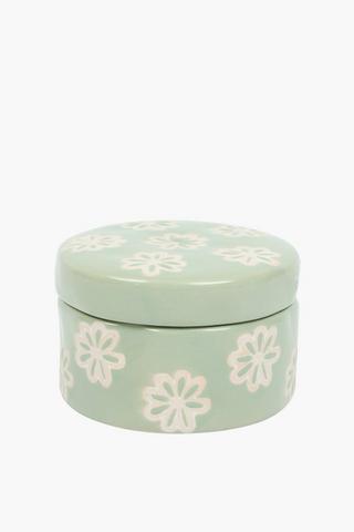 Aberdeen Ceramic Daisy Box, 10x7cm