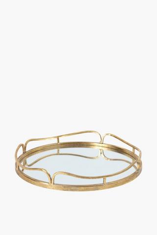 Antique Mirror Decor Tray, 43cm