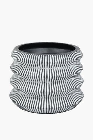Illusion Stripe Planter, 16cm