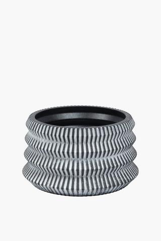 Illusion Stripe Planter, 15cm