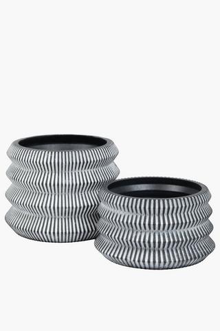 Illusion Stripe Planter, 15cm