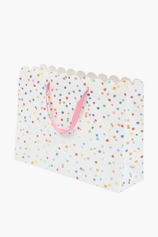 Scalloped Confetti Gift Bag Large