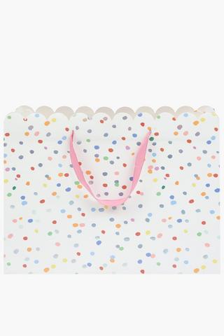 Scalloped Confetti Gift Bag Large