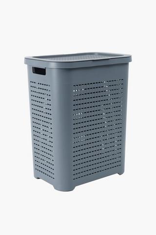 52l Plastic Checkered Laundry Basket