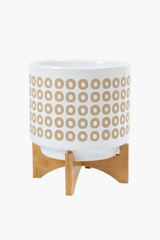 Circles Standing Planter, 25cm