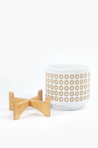 Circles Standing Planter, 25cm