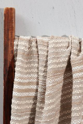 Cotton Textured Stripe Throw, 140x180cm
