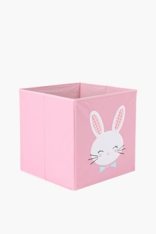 Bunny Embroidered Toy Basket