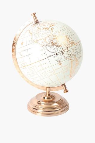 Standing Brass Globe, 30cm