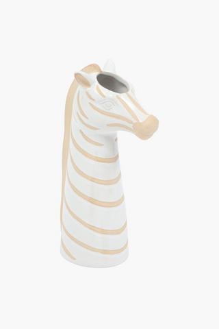Zebra Shaped Ceramic Vase, 14x26cm