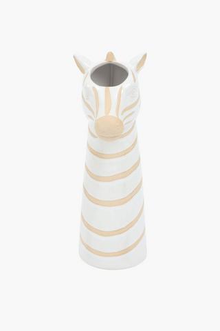 Zebra Shaped Ceramic Vase, 14x26cm