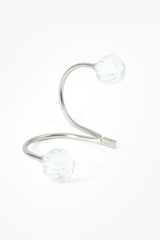 2 Pack Acrylic Brushed Curtain Holdback