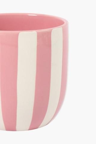 Stripe Ceramic Planter, 14cm