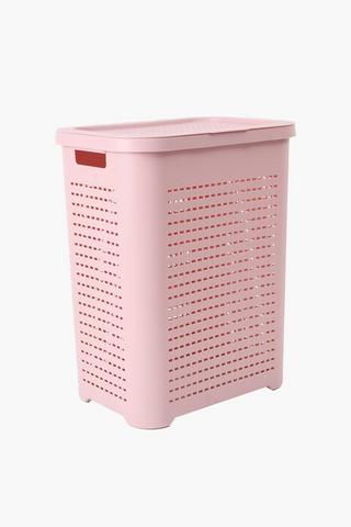 Checkered Laundry Basket, 52l