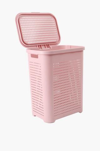 Checkered Laundry Basket, 52l