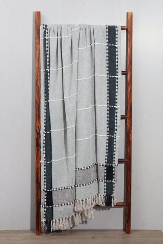 Cotton Denim Look Throw, 140x180cm