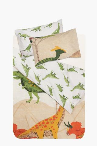 Polycotton Swellendam Dino 132 Thread Count Duvet Cover Set