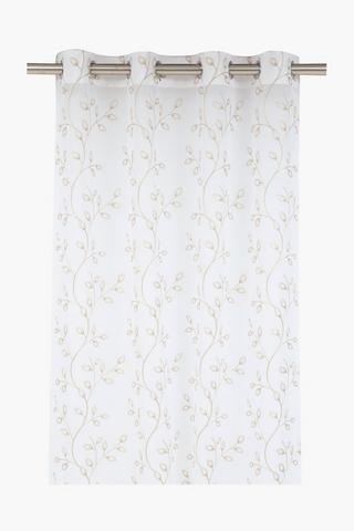 Eyelet Sheer Embroidered Hazel Curtain, 140x225cm