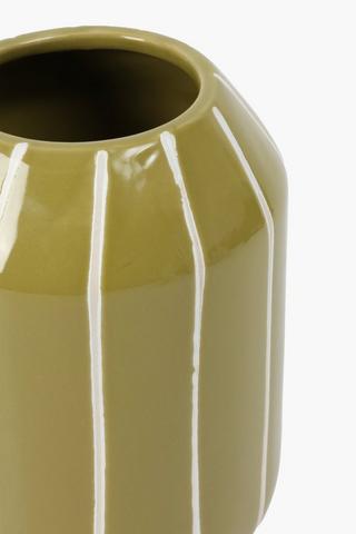 Stripe Ceramic Vase, 19cm