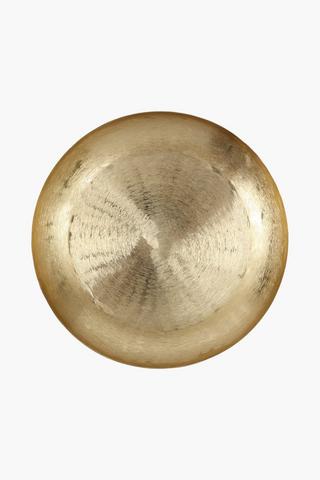 Beaten Metal Candle Plate, 14x2cm