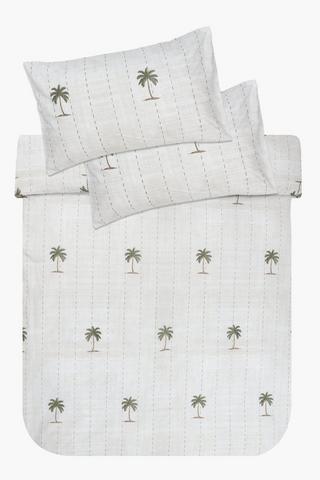 Premium Cotton Emdloti Palm Duvet Cover Set