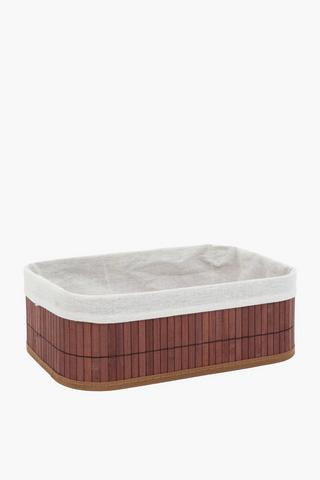 Bamboo Mahogany Utility Basket, Medium