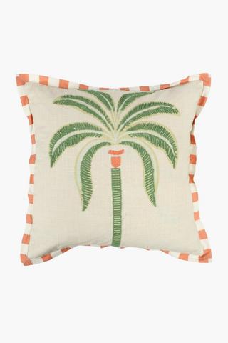 Textured Secunda Palm Scatter Cushion, 50x50cm