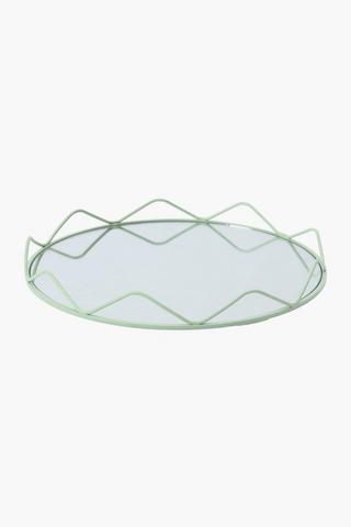 Scallop Mirror Decor Tray, 30cm