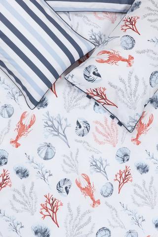 Polycotton Hazyview Coastal Reversible Duvet Cover Set