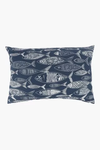 Printed Uvongo Fish Scatter Cushion, 40x60cm