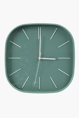 Square Plastic Clock, 30cm
