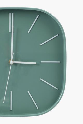 Square Plastic Clock, 30cm