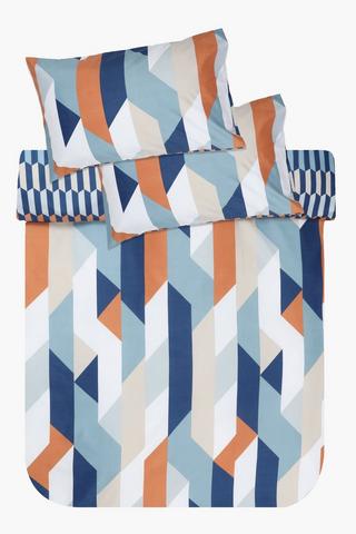 Soft Touch Coega Geometric Reversible Duvet Cover Set
