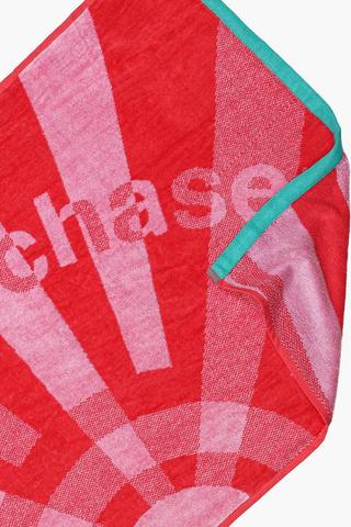 2 Pack Cotton Script Beach Towels, 70x130cm