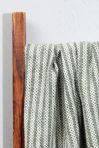 Textured Polycotton Stripe Throw, 140x180cm