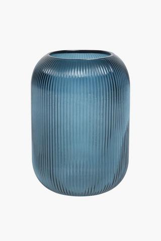 Etched Glass Vase, 16x22cm