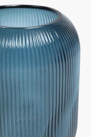 Etched Glass Vase, 16x22cm