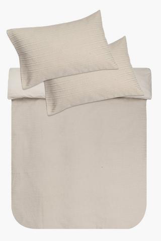 Waffle Jacquard Duvet Cover Set