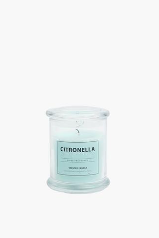 Citronella Glass Jar Candle, 9x8cm