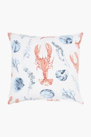 Printed Hazyview Coastal Scatter Cover Only, 50x50cm