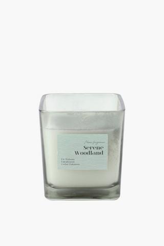 Serene Woodland Square Candle, 130g