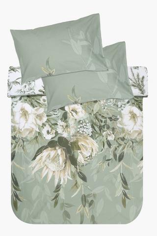 Premium Cotton Memel Protea Reversible Duvet Cover Set