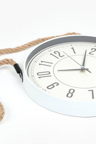 Hanging Rope Coast Clock, 30cm