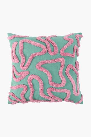 Textured Squiggles Scatter Cushion, 50x50cm