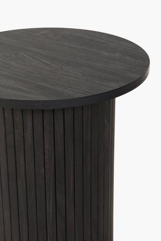 Fluted Ribbed Side Table