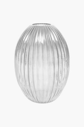 Ribbed Pod Belly Vase, 22x30cm