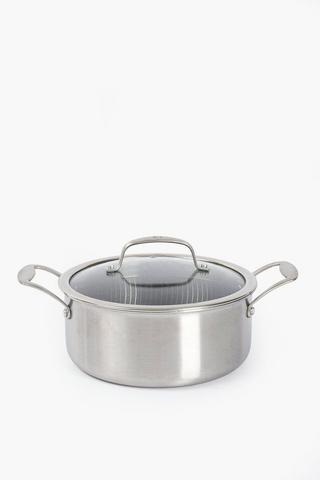Masterchef Stainless  Steel Casserole, 24cm