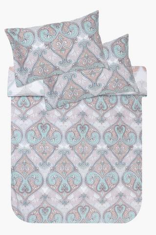 Premium Cotton Printed Tribeca Reversible Duvet Cover Set