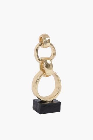 Interlocking Chain Statue, 10.5x27cm